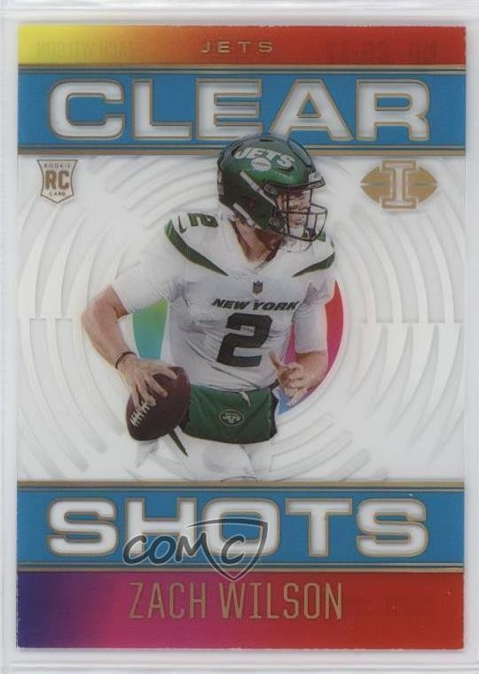 2021 Panini Illusions Clear Shots Light Blue 67/299 Zach Wilson #CS-17 10ln