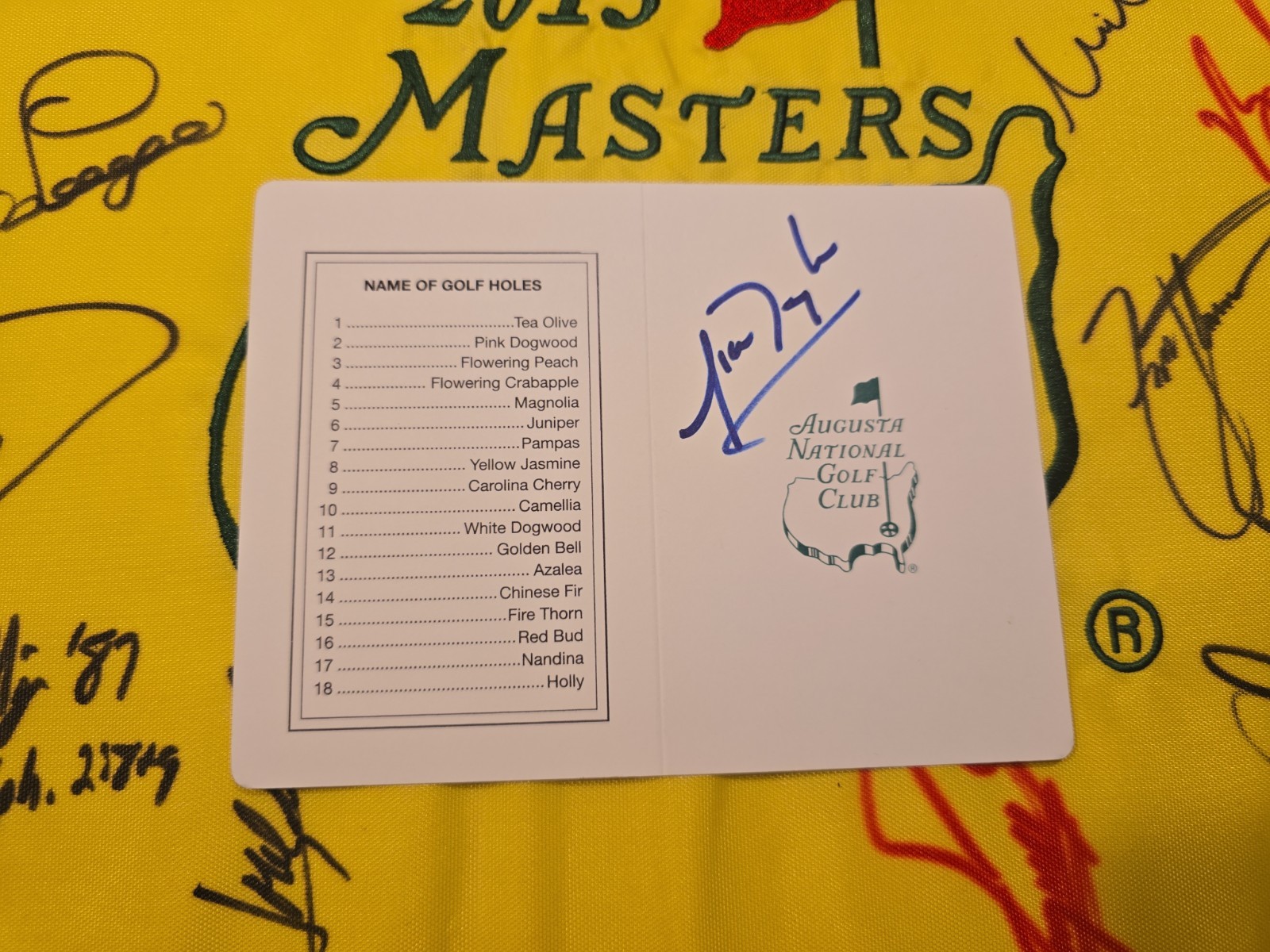 Nick Taylor SIGNED AUTOGRAPHED Masters Scorecard AUGUSTA NATIONAL GOLF Club🇨🇦