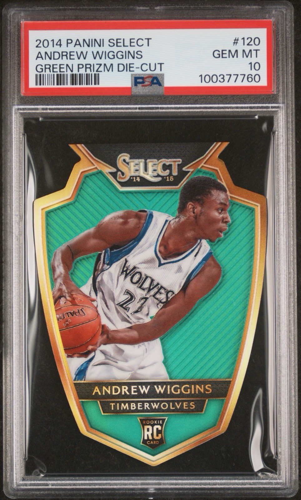 2014 Select Andrew Wiggins Rookie Die Cut Green /5 PSA 10 💎 Gem Mint! Pop 2