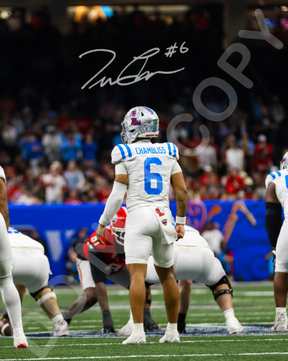 Trinidad Chambliss Auto 8×10 Signed Ole Miss Rebels Reprint Photo Sugar Bowl