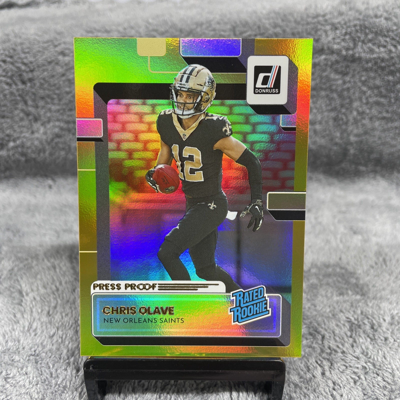 2022 Panini Donruss CHRIS OLAVE Rated Rookie Gold HOLO Foil Press Proof #309 RC