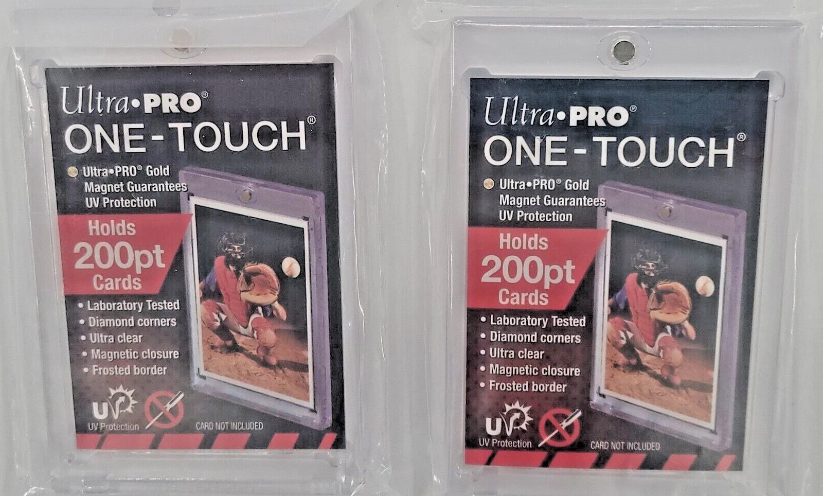 Ultra Pro One-Touch Thick Card 200pt Point Magnetic Card Holder – Lot of 2