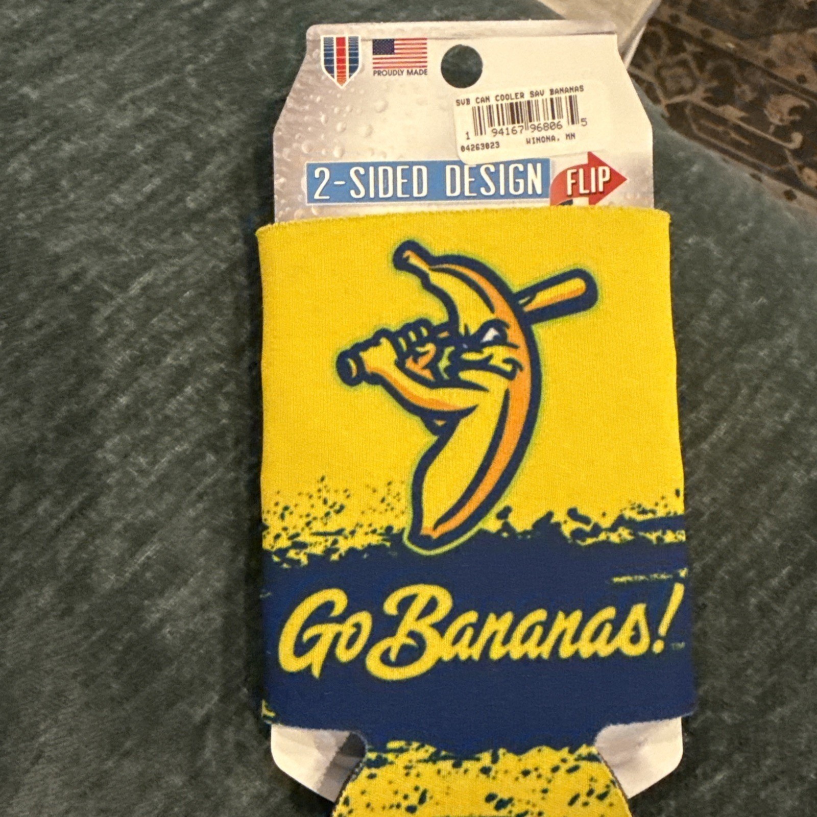 Savannah Bananas Exhibition Baseball Team 12oz SLIM Can Coozie Brand New