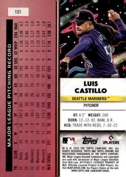 Luis Castillo 2025 Topps Chrome Cosmic #121 Seattle Mariners