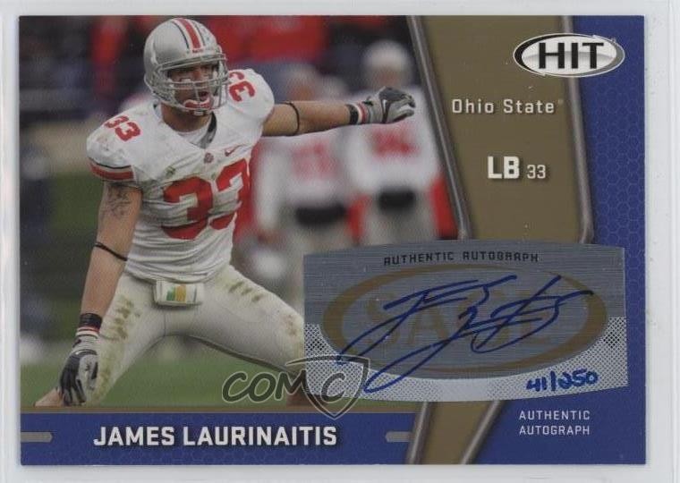 2009 SAGE Hit Gold /250 James Laurinaitis #A33 Rookie Auto RC 00jz