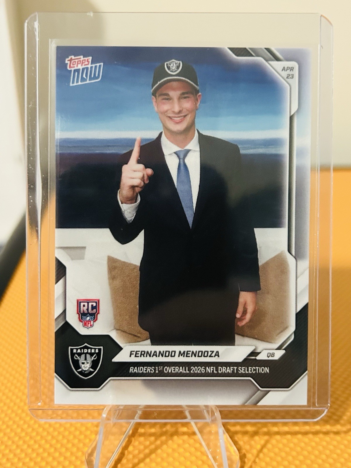 IN HAND🔨Las Vegas Raiders QB RC Fernando Mendoza Topps Now Rookie 2026 #FMEN