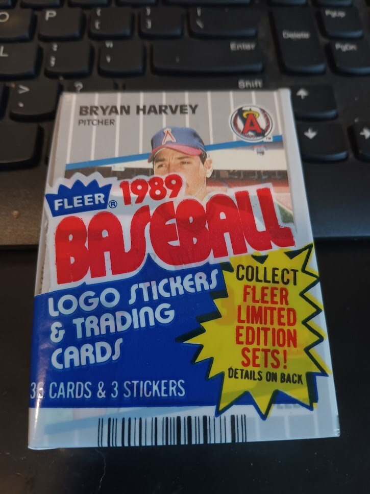 1989 FLEER Baseball CELLO PACK 36 cards From Sealed Case Griffey? Ripken Error?