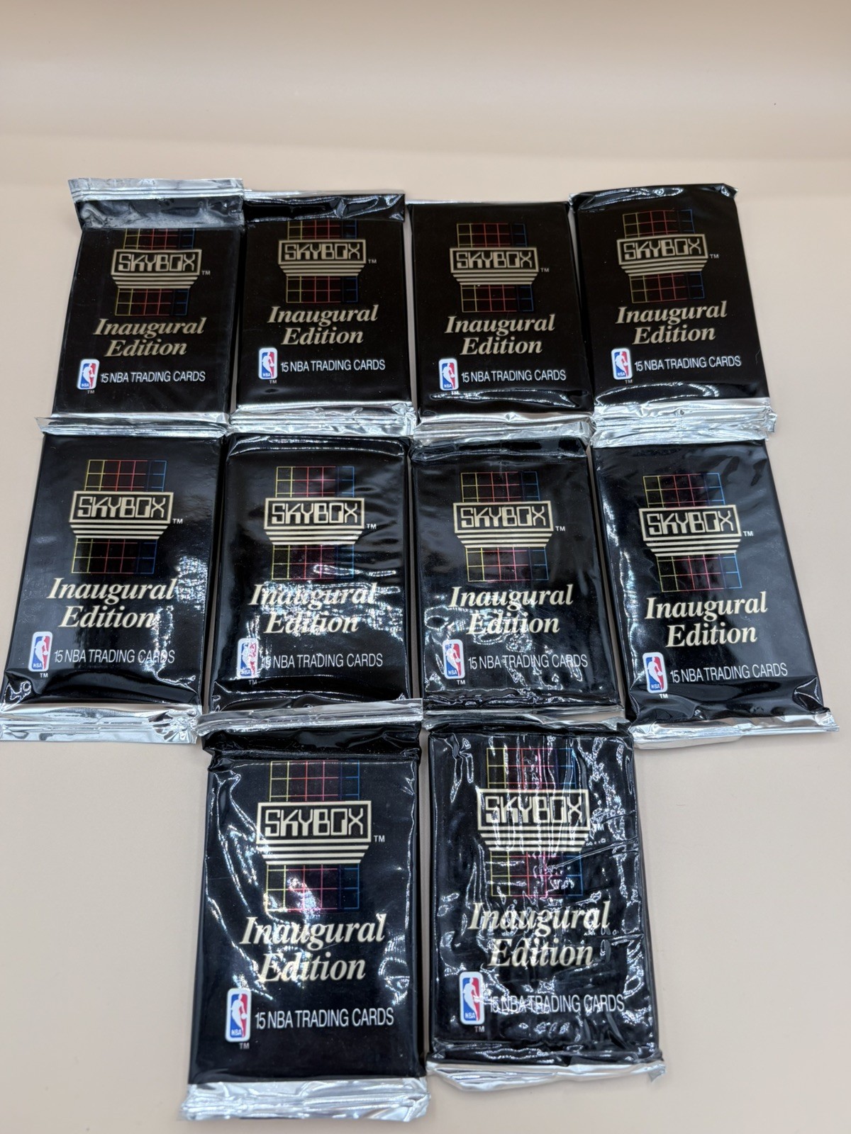 Lot 10 Packs 1990-91 Skybox Inaugural Edition NBA Basketball Cards -NEW/Unopened