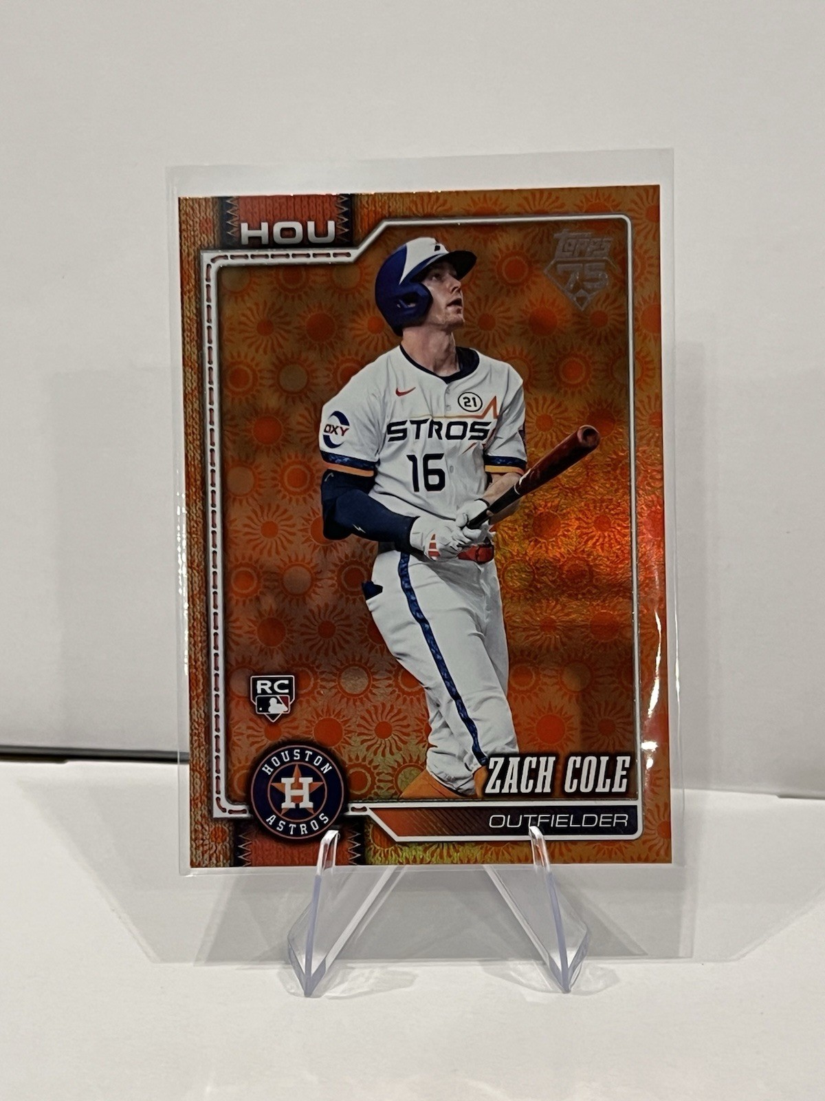 2026 Topps Series 2 Zach Cole ROOKIE Orange “SUN” Holo Foil #601 Astros RC