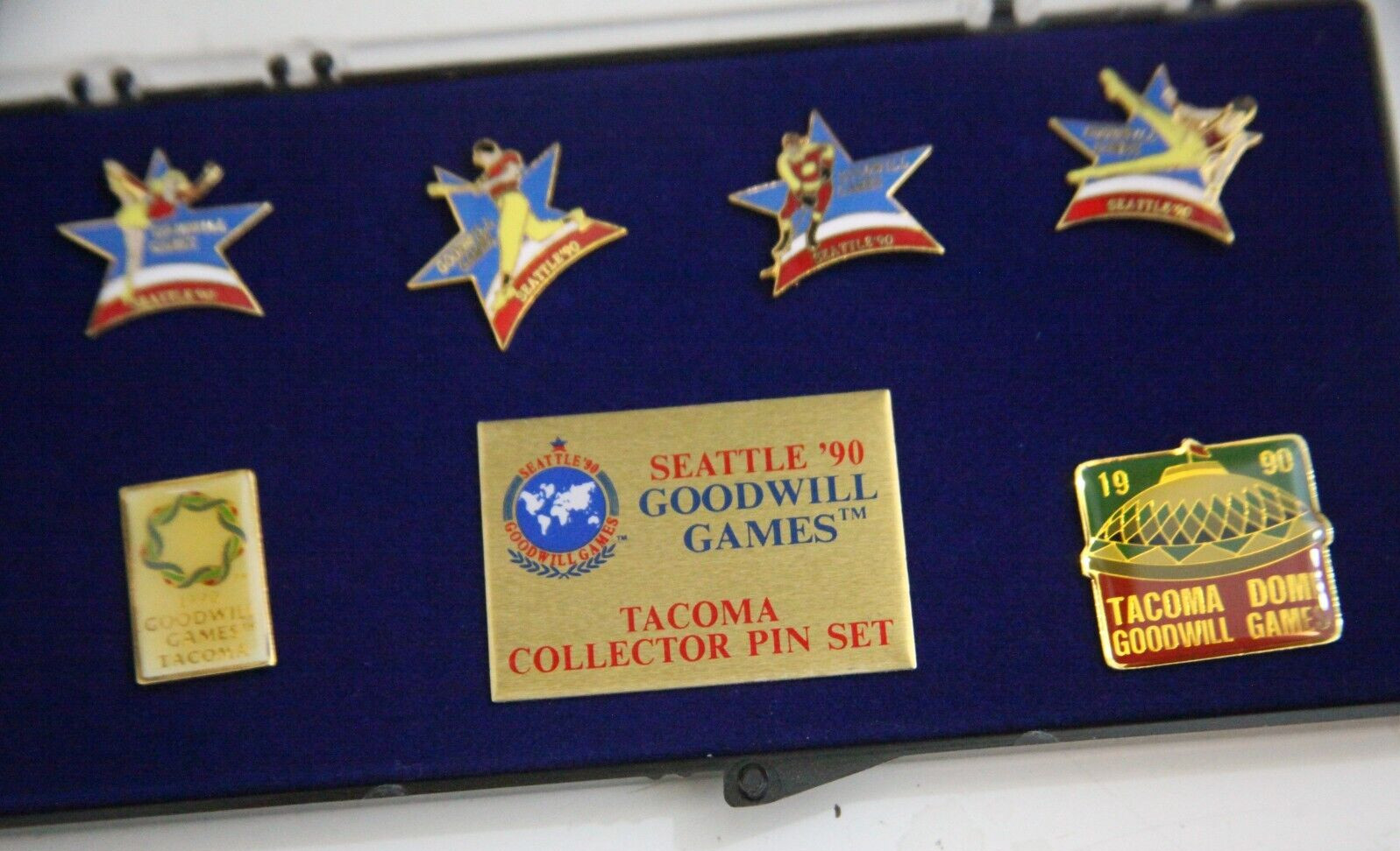 Seattle Goodwill Games 1990 Vintage Pins Set 6 Total Collector Tacoma Dome BB795
