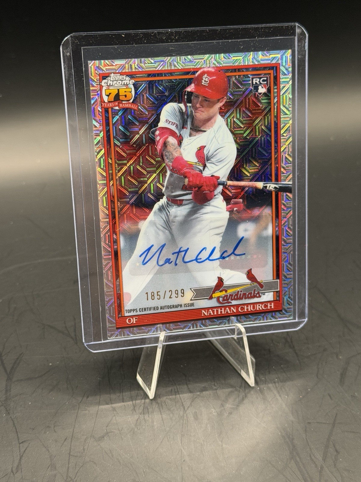 2026 Topps Nathan Church 1991 Chrome Auto Silver Pack Mojo /299 RC Cardinals