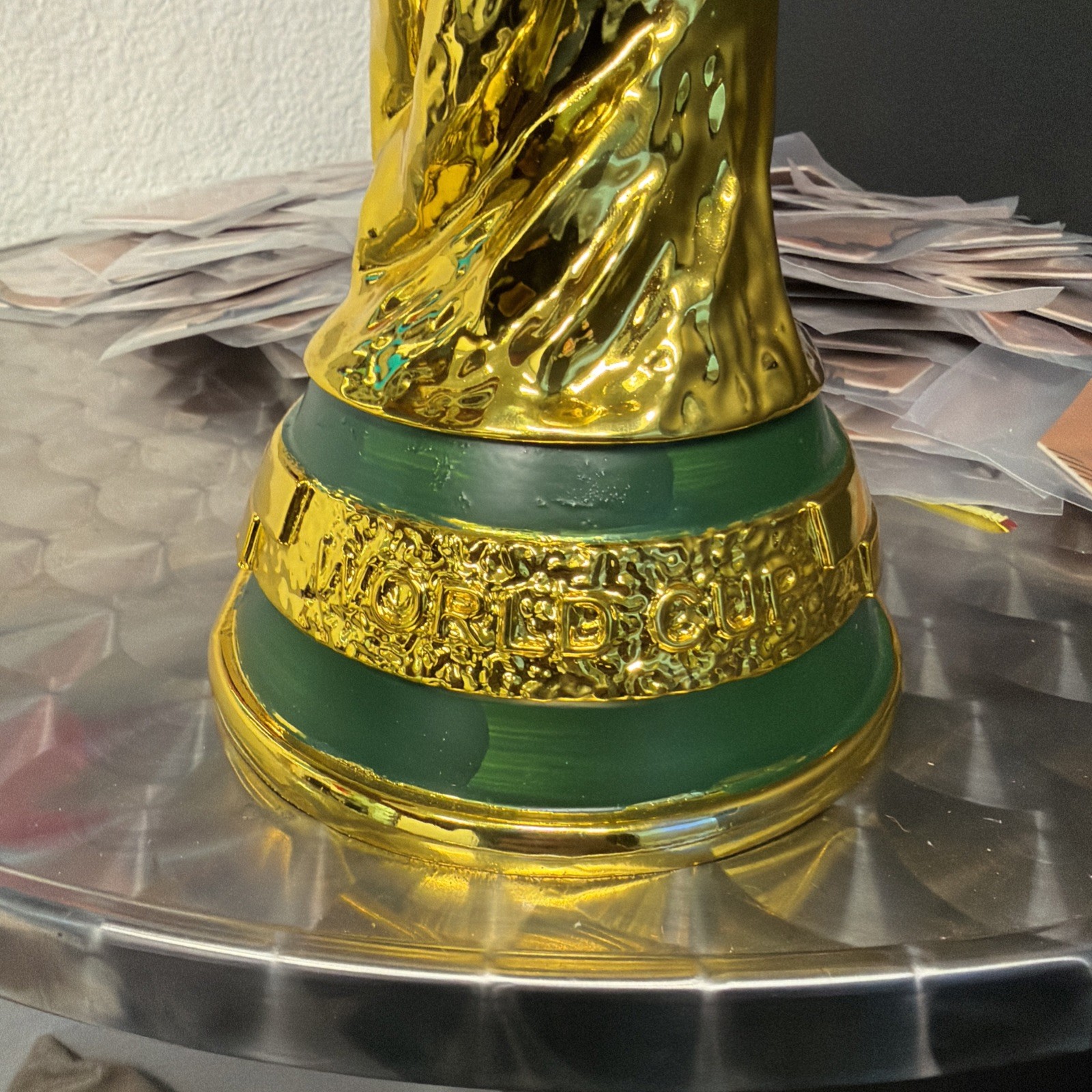 World Cup Trophy Replica 14.2in 8LB Gold Soccer Championship Award Display Decor