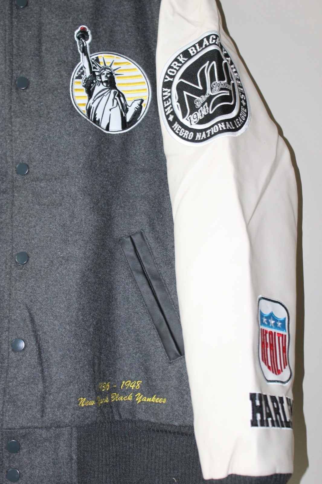 New Negro League Baseball New York Black Yankees real wool jacket men’s M