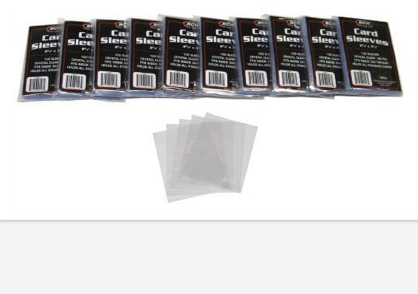 (1000) BCW Brand Trading Card Polypropylene Outer Sleeves – 2-5/8″ x 3-5/8″ – TC