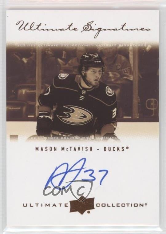 2021-22 Upper Deck Ultimate Collection Mason McTavish #USR-MM Auto RC 1m5d