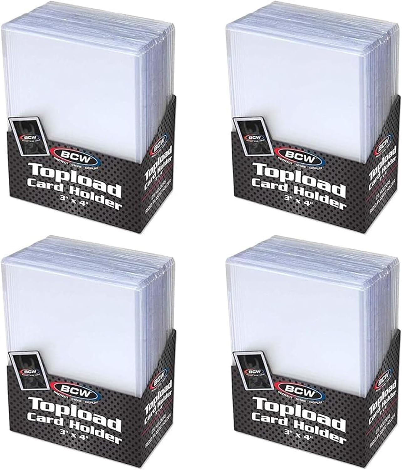 3X4 Topload Card Holder – Standard – 100Ct | Rigid PVC Trading Card Protection f