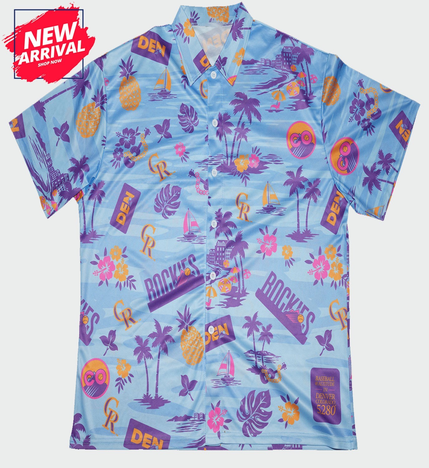 New Arrivals – Rockies Father’s Day Hawaiian Shirt Giveaway – All Size