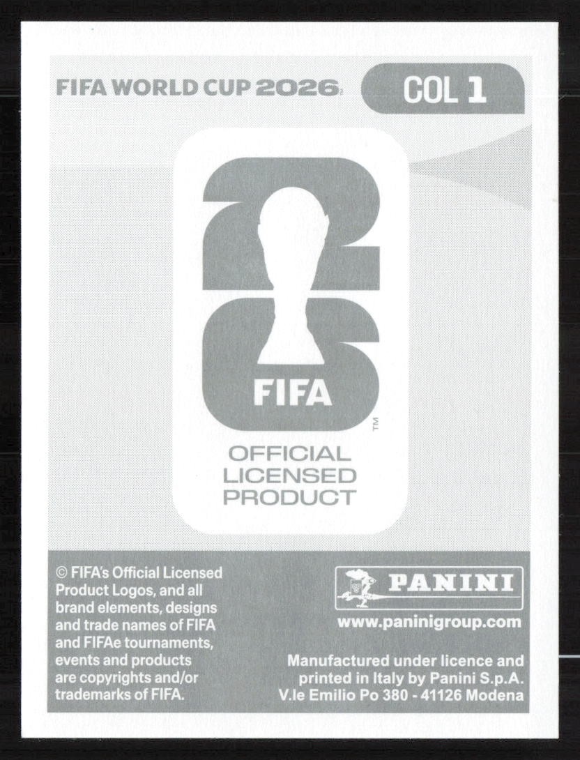 2026 Panini FIFA World Cup Sticker #COL1 Emblem Foil