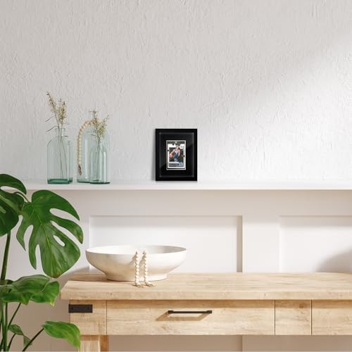 Sports Card Display Frame with Tempered Glass, Wall Mount or Tabletop 1 Card
