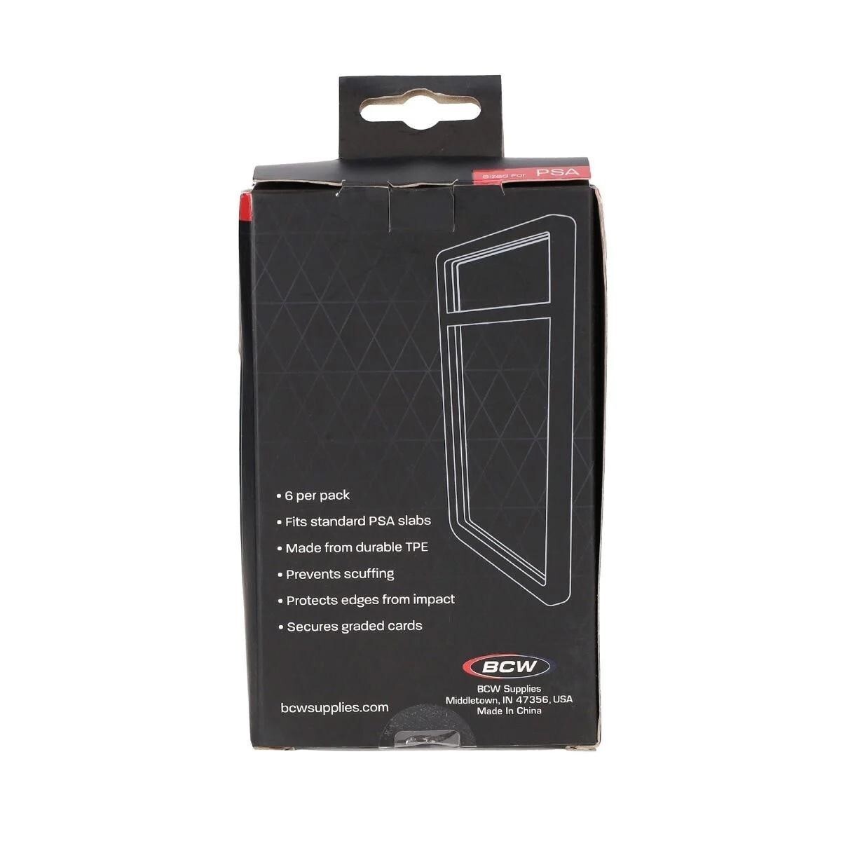 BCW Graded Card Bumper For PSA Certified Slab Black 6 Silicone Egde Protection