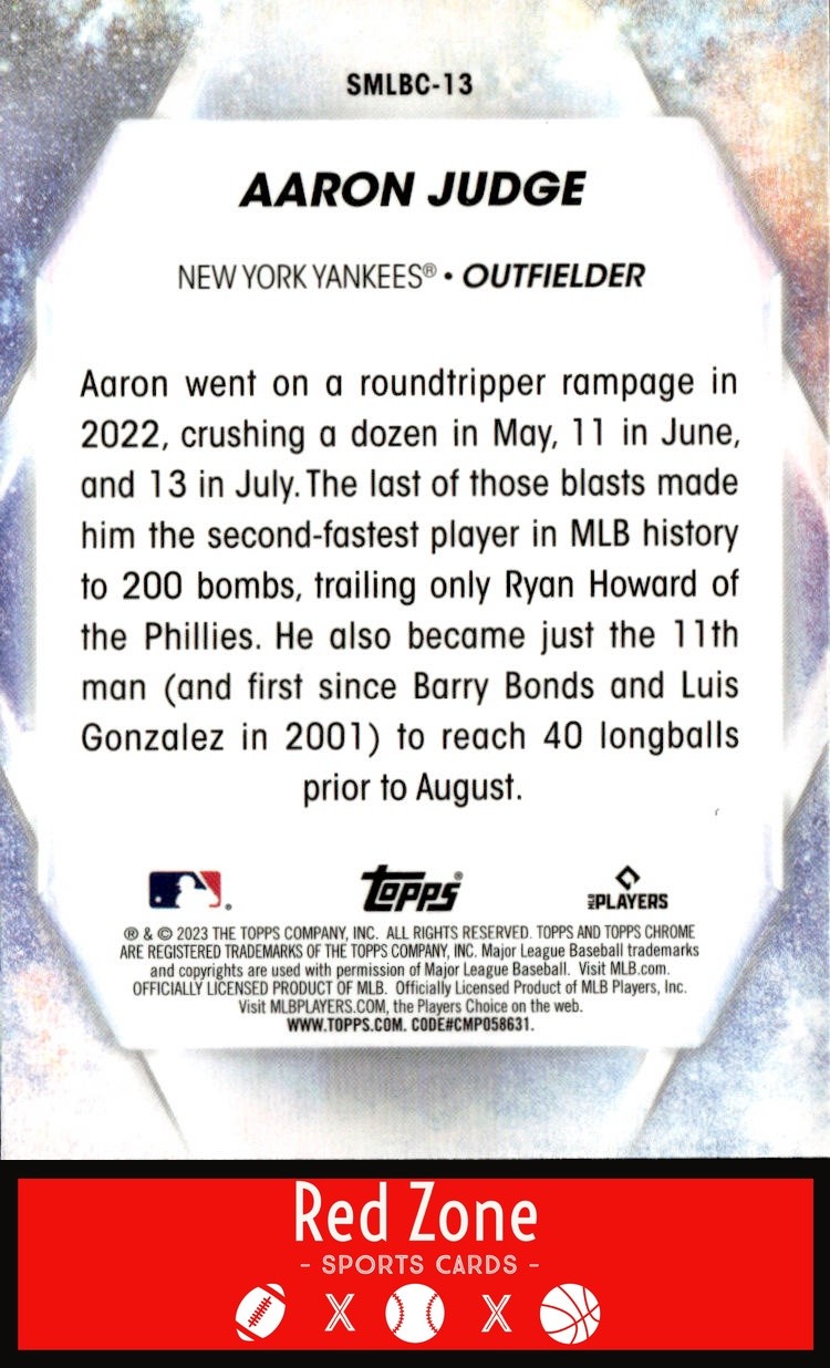 2023 Topps CHROME- #SMLBC-13 Aaron Judge NM.