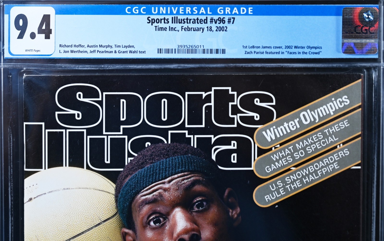 CGC Universal Grade 9.4 with White Pages. Sports Illustrated #v96 #7, February 1