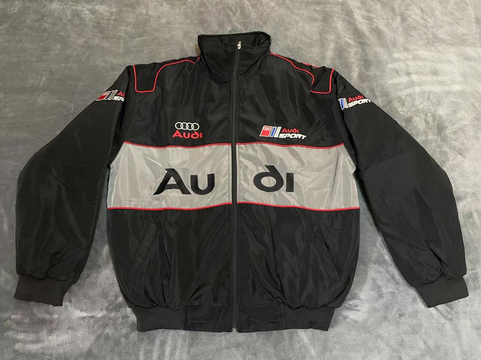 Unisex Adult Audi Jacket Ebroidered Cotton Padded F 1 Racing Jacket