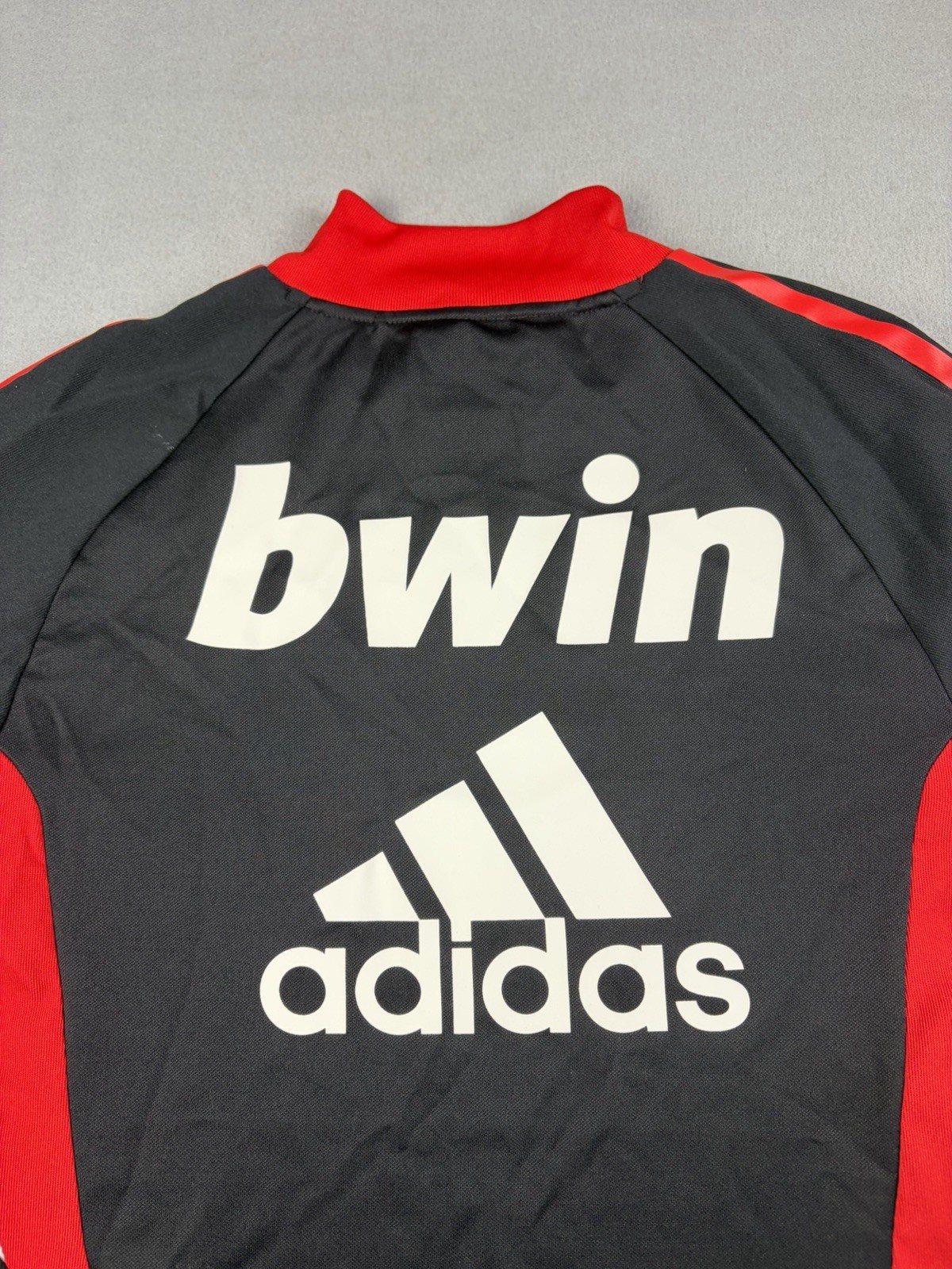 Vintage Adidas Milan Football Sweatshirt Size Small Black Soccer Training Kit