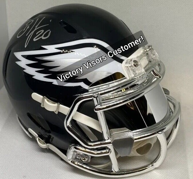 Mini Chrome Mirror *ULTRA FLEX* Football Helmet Visors. Flat Style.