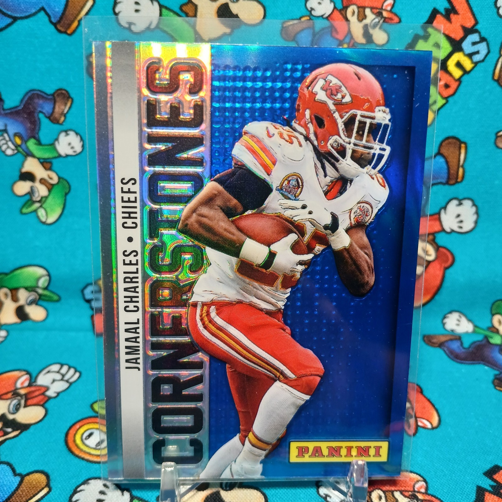2013 Panini Monster Box – Prizm Cornerstones Jamaal Charles #13 Blue Prizm