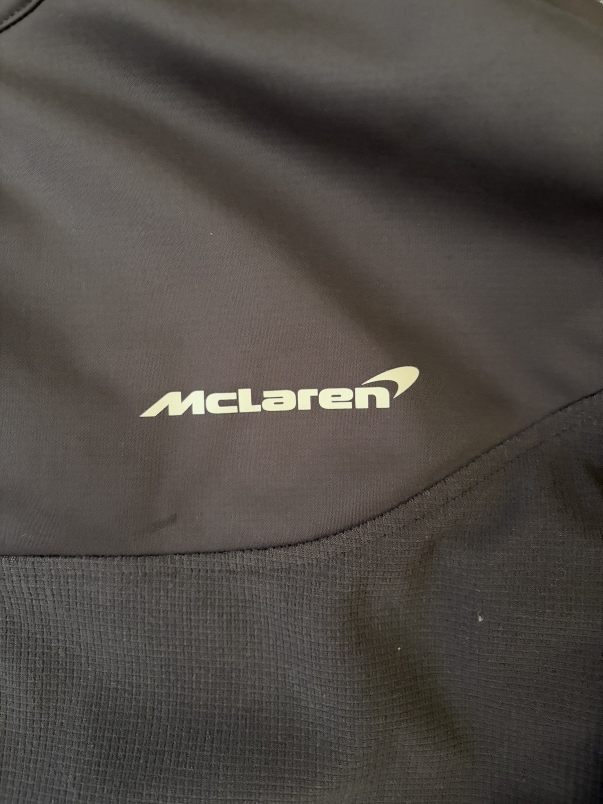 McLaren F1 Team Softshell Jacket – Phantom Grey – Papaya Orange Accents – L