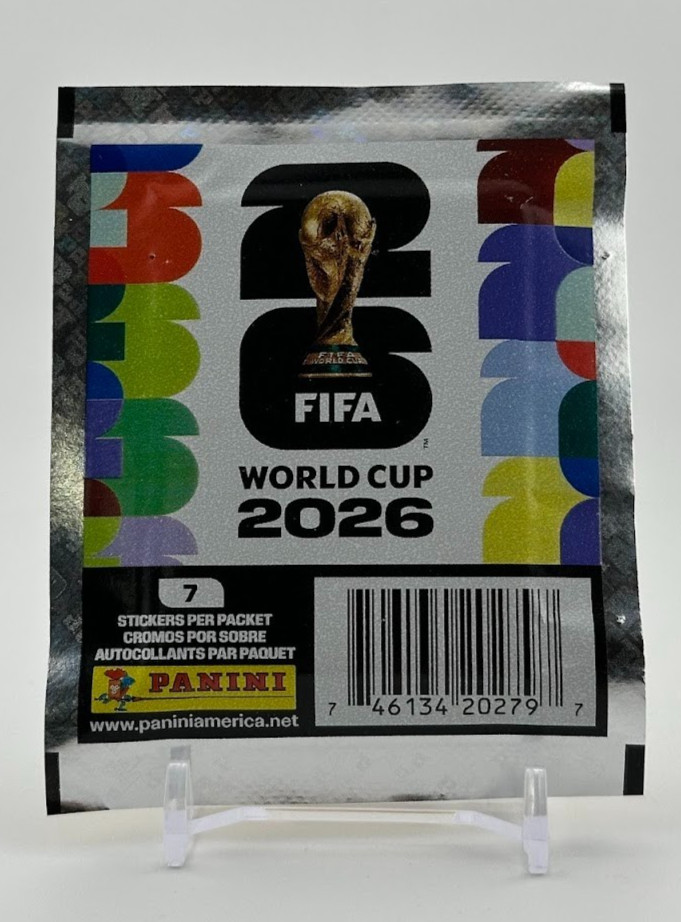 Panini FIFA World Cup 2026 Gold Crumple Sticker Packet 7 Stickers