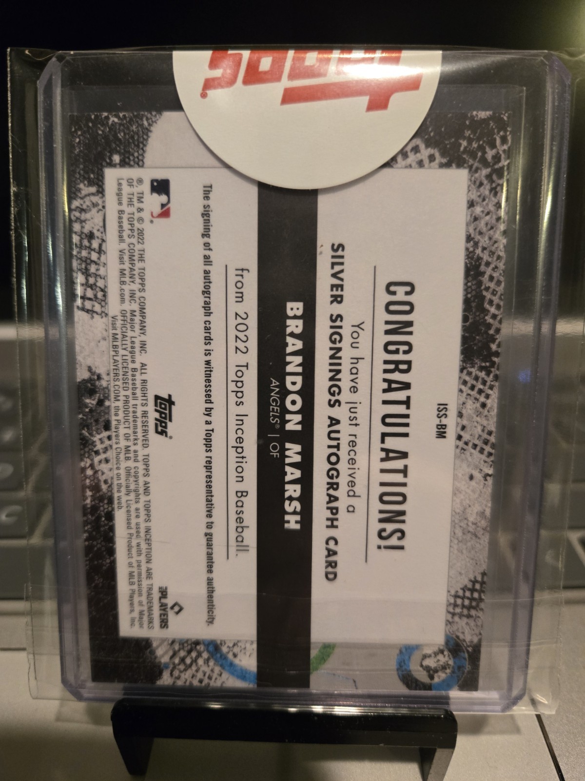 2022 Topps Inception – Brandon Marsh RC Silver Signing Auto #26/99 -Topps Sealed