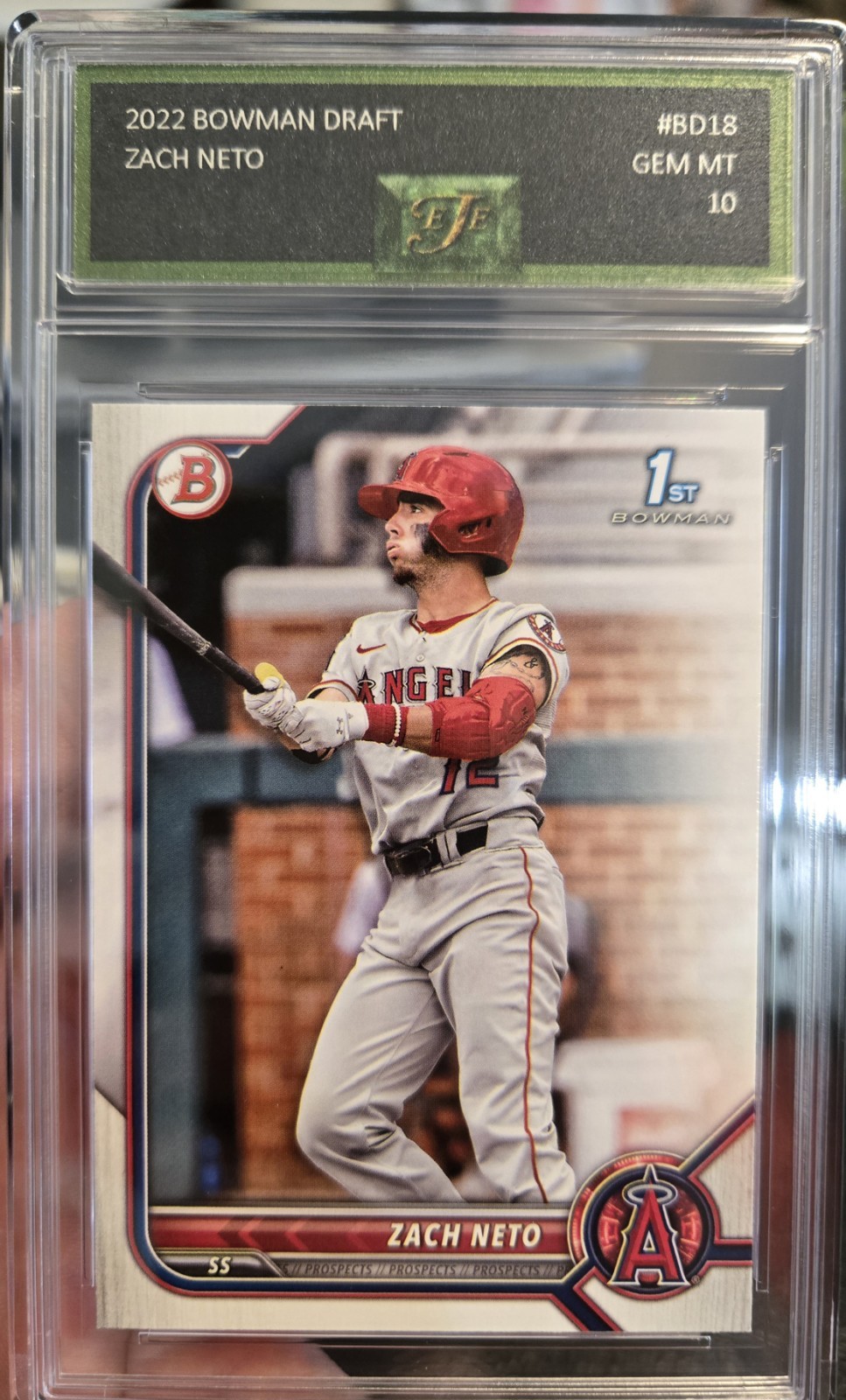 Zach Neto Gem Mint Rookie 1st 2022 Bowman Draft Rookie Card #BD-132 Graded 10