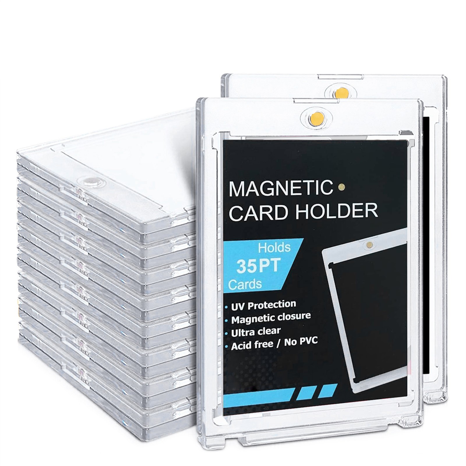 10Pack-100Pack 35 100 130 180Pt Magnetic Card Holders One-Touch For Trading Card