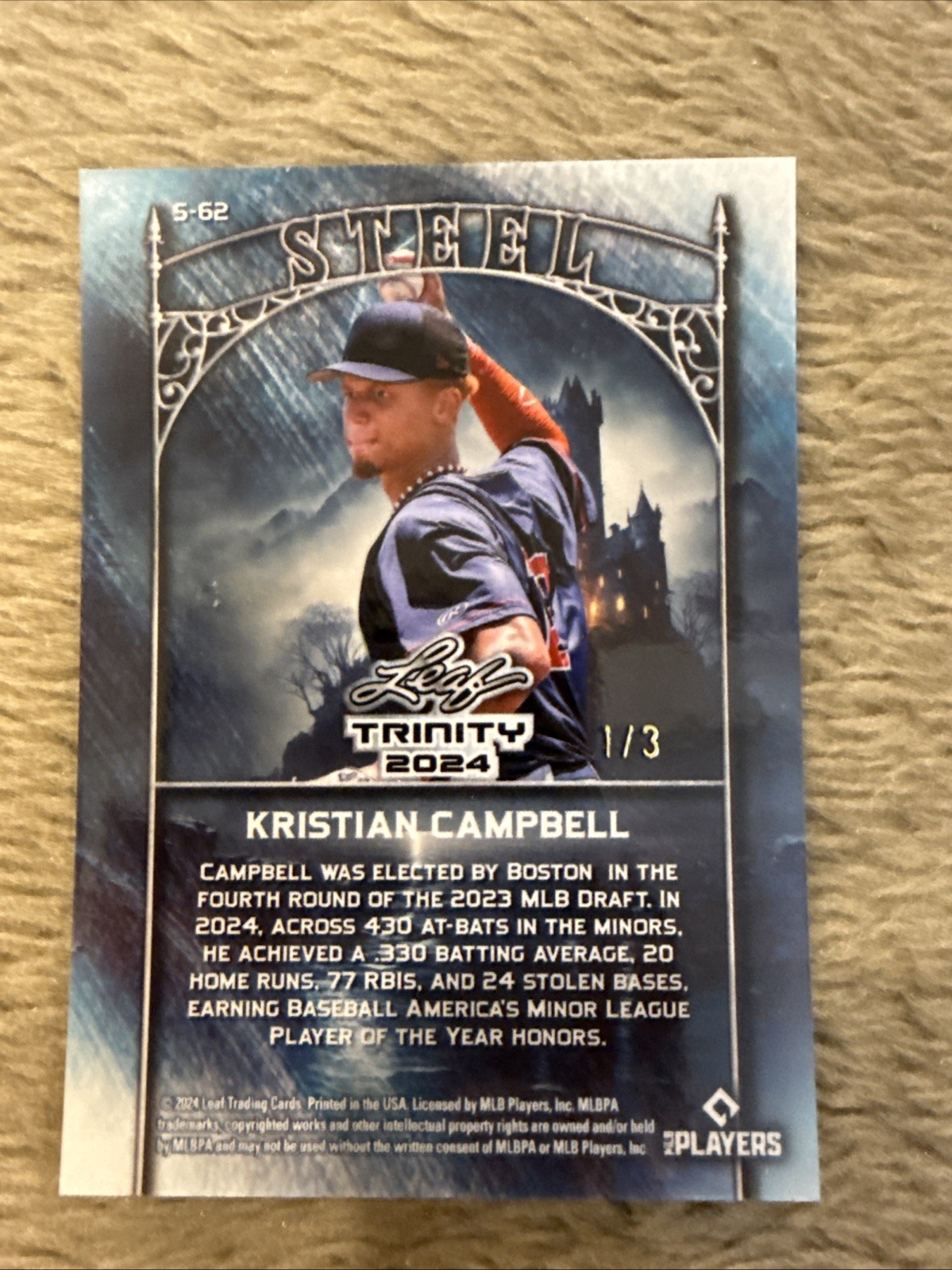 2024 Leaf Trinity Steel Kristian Campbell Black 1/3 S-62