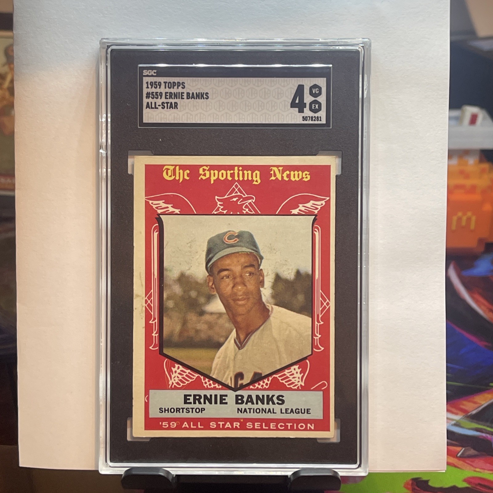 1959 Topps Ernie Banks All-Star #559 SGC 4 VG-EX Cubs HOF High Number Vintage