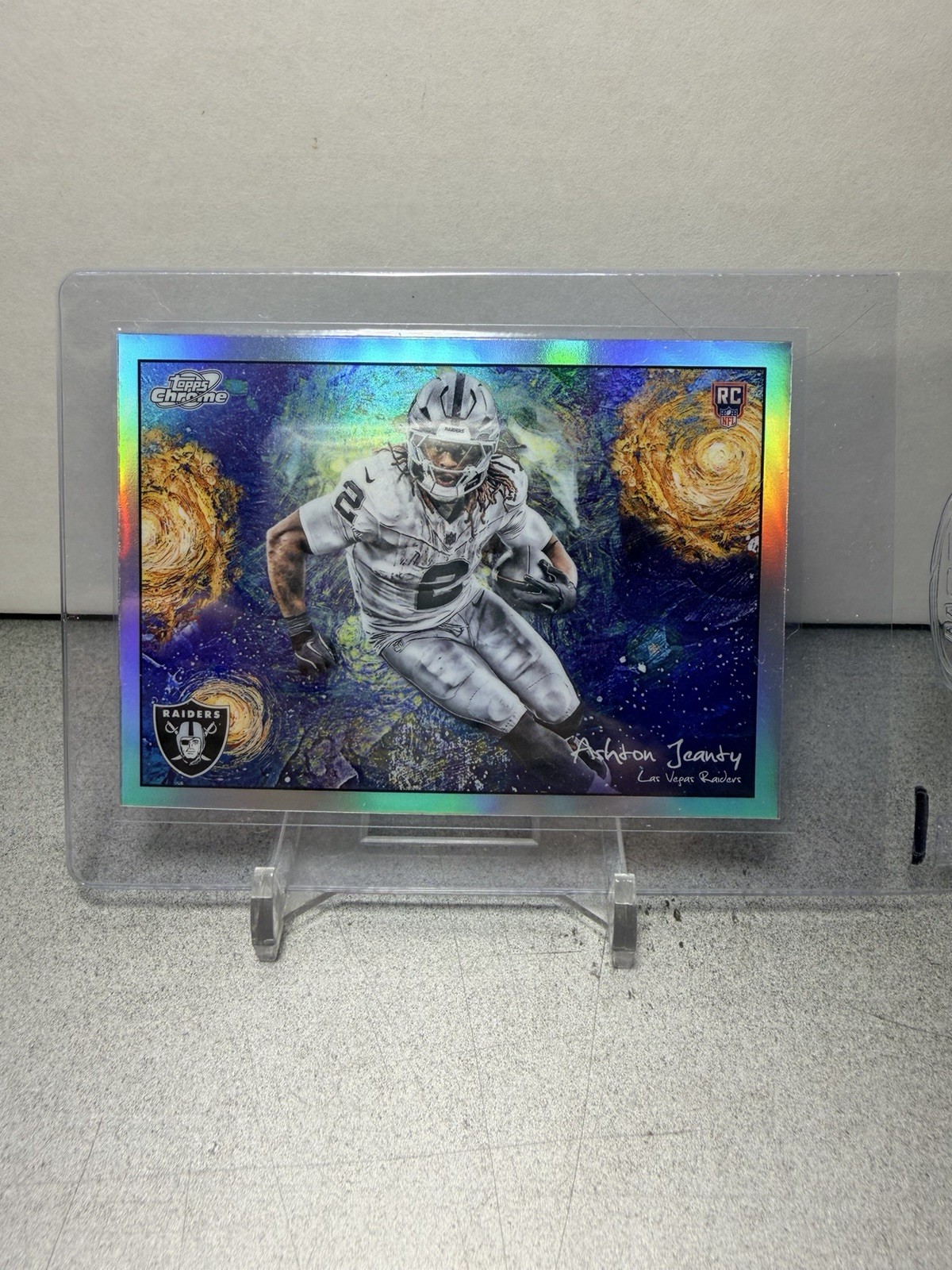 2025 Topps Cosmic Chrome Ashton Jeanty Stars In The Night RC SP #STN-4 Raiders
