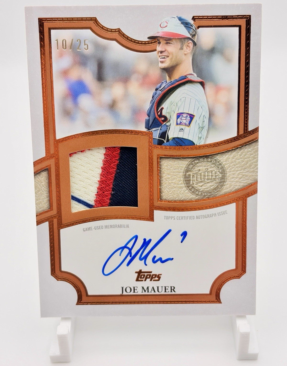 Topps 2026 Baseball Joe Mauer Twins Flagship Autograph Patch TFAP-JMA /25