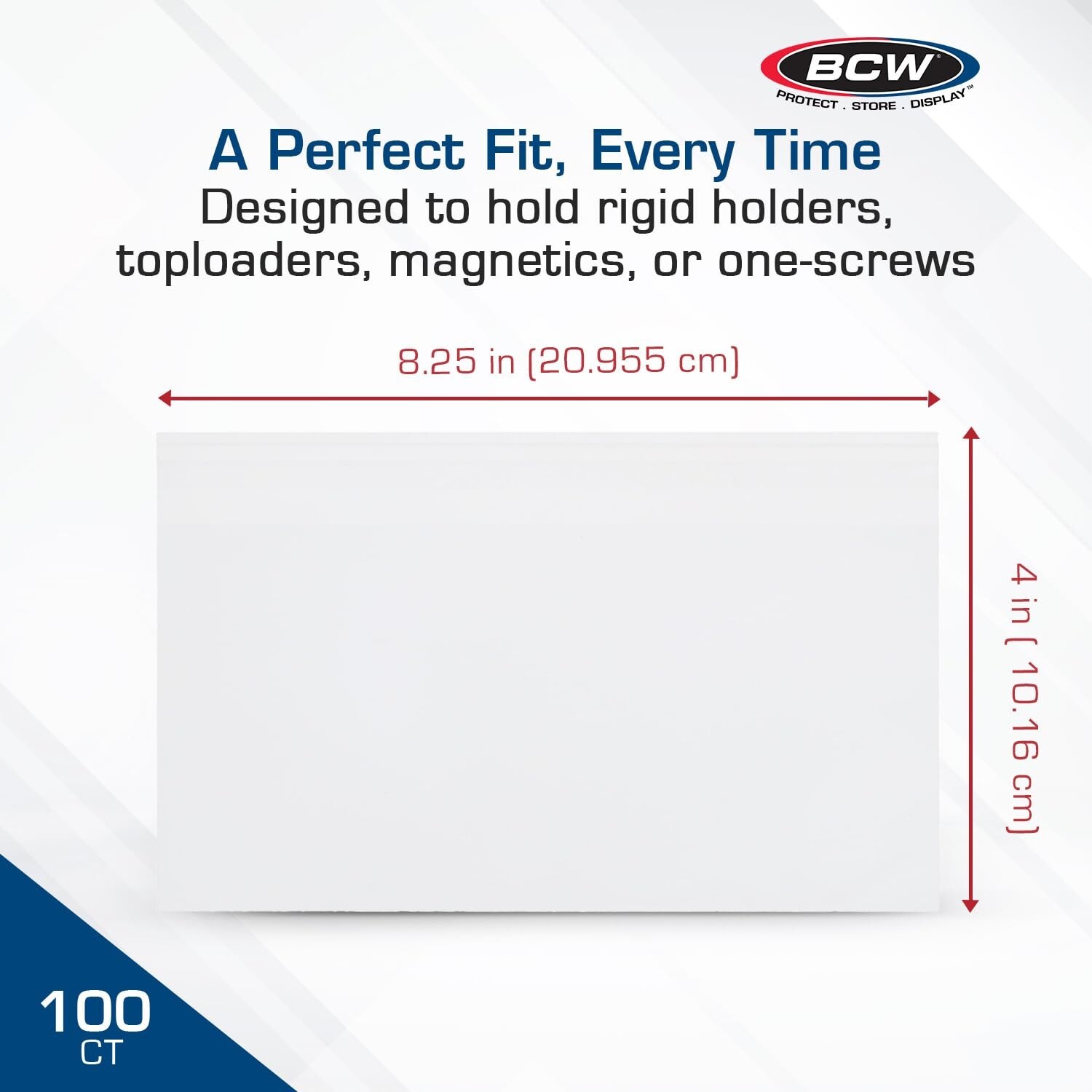 100 BCW Resealable Booklet Card Holder Bags Protector Archival Quality Acid Free