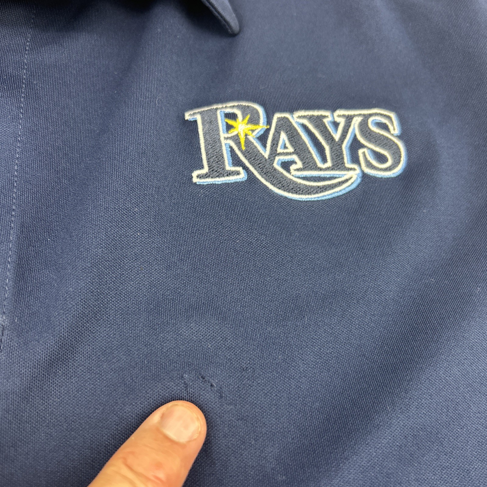 Majestic MLB Tampa Bay Rays Polo Shirt – Men’s size 2XLarge – see details