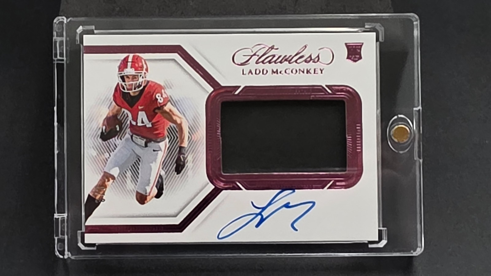 💎RPA 3/3💎2024 LADD MCCONKEY PANINI FLAWLESS 153 🏈 TRUE ROOKIE PATCH AUTO 🏈