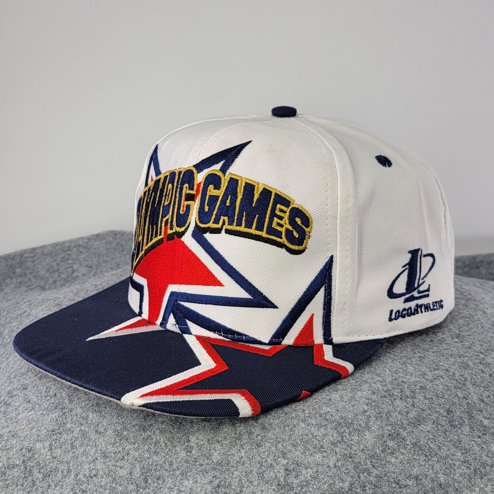 1996 Olympic Games Atlanta Logo Athletic Hat Cap Snapback One Size White Vintage