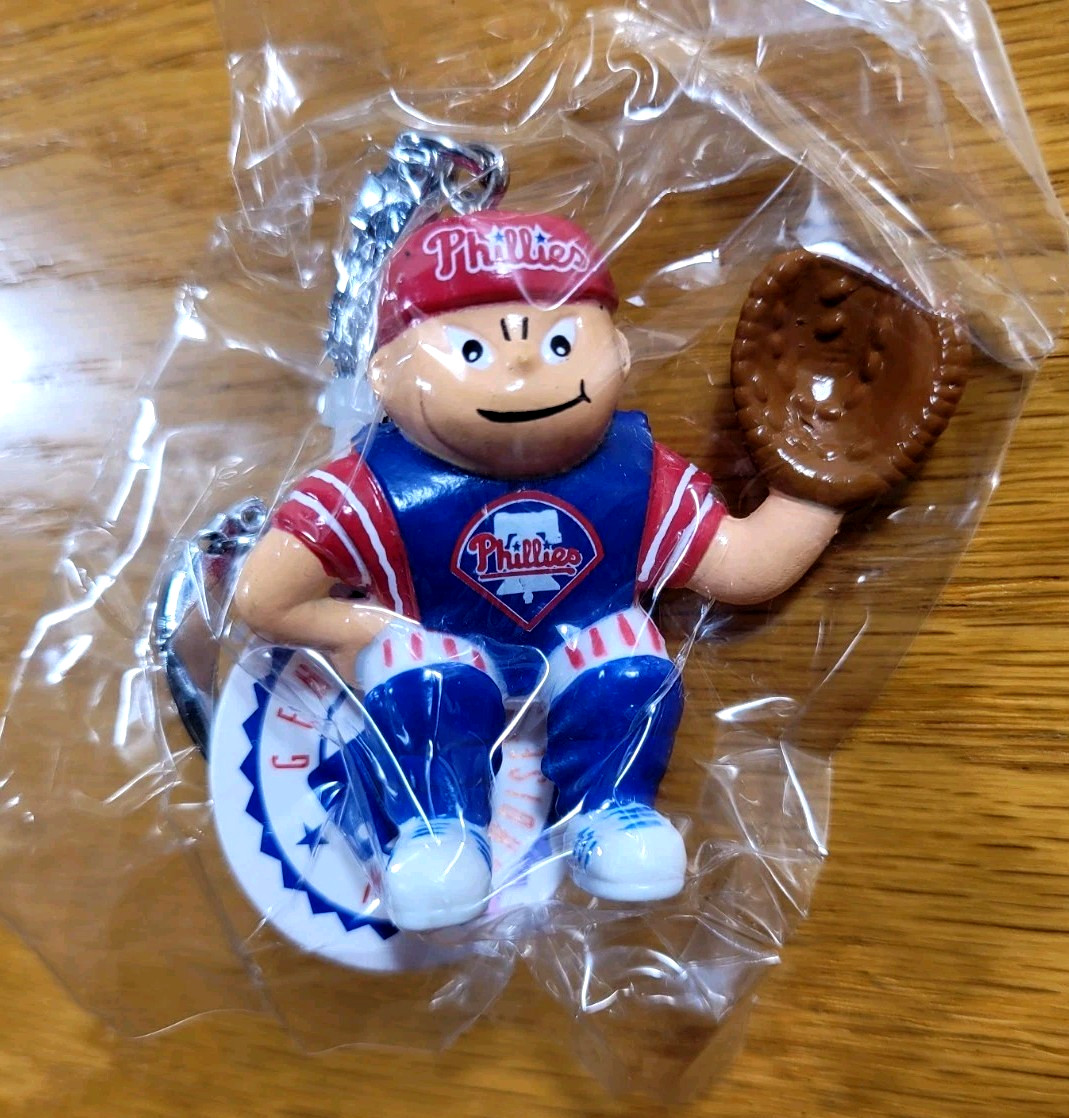 Philadelphia Phillies Keychain Resin Vintage Lil’ Sports Brat Baseball Key Ring