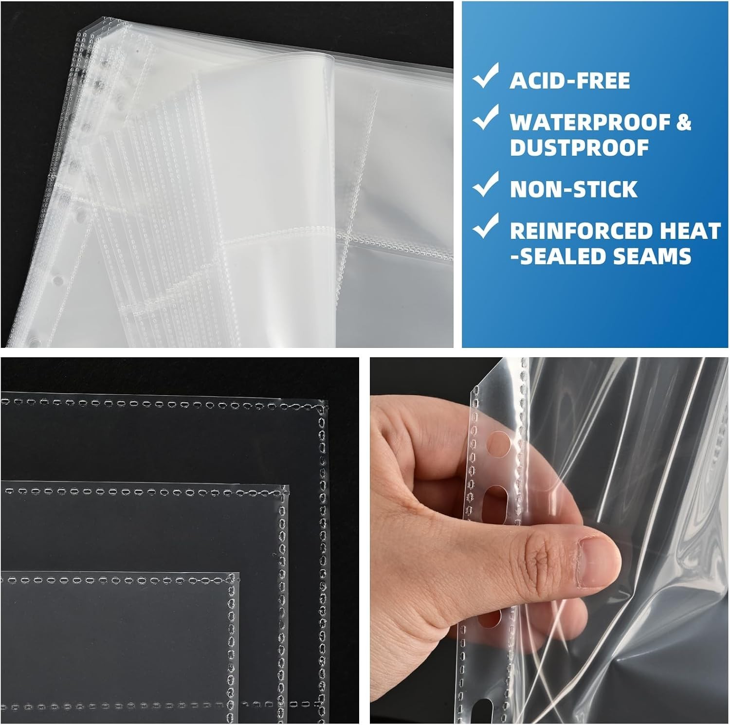 Double-Sided Display 9 Pocket Card Pages – 400 Pack