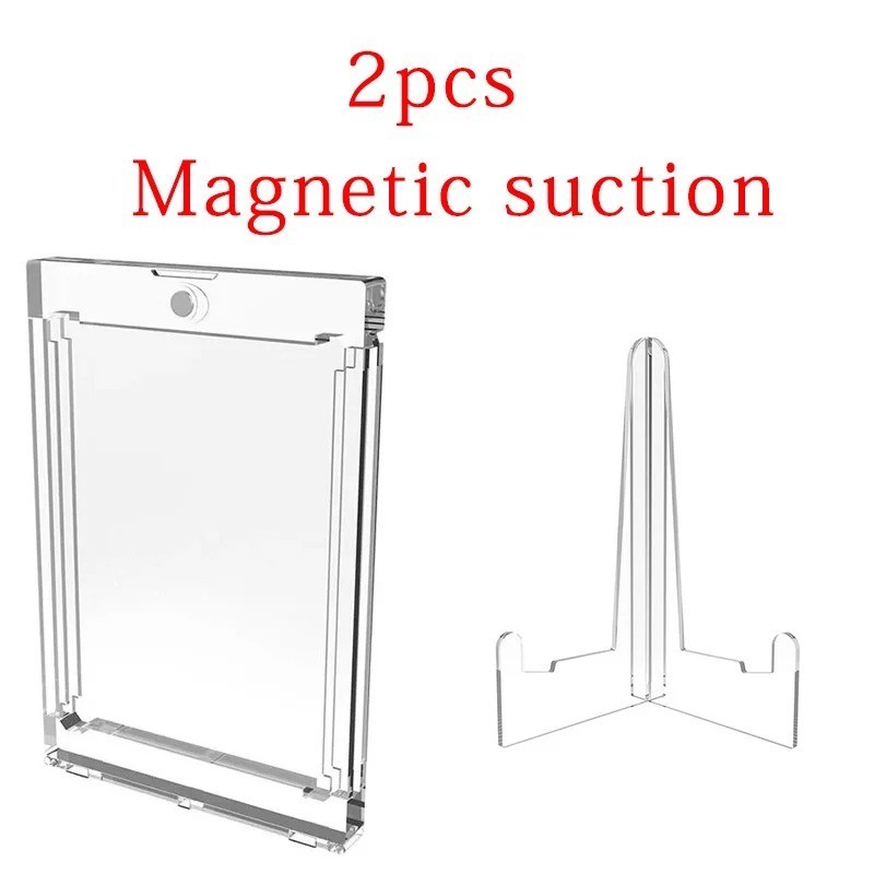 1-5 Pack Magnetic Trading Sports Card Holders 35pt One-Touch UV Protection Case