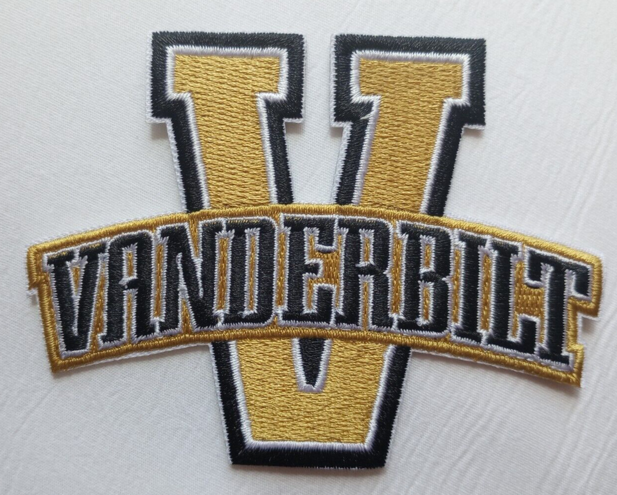 Vanderbilt Commodores~Embroidered PATCH~3 1/2″ x 2 3/4″~Iron or Sew~NCAA