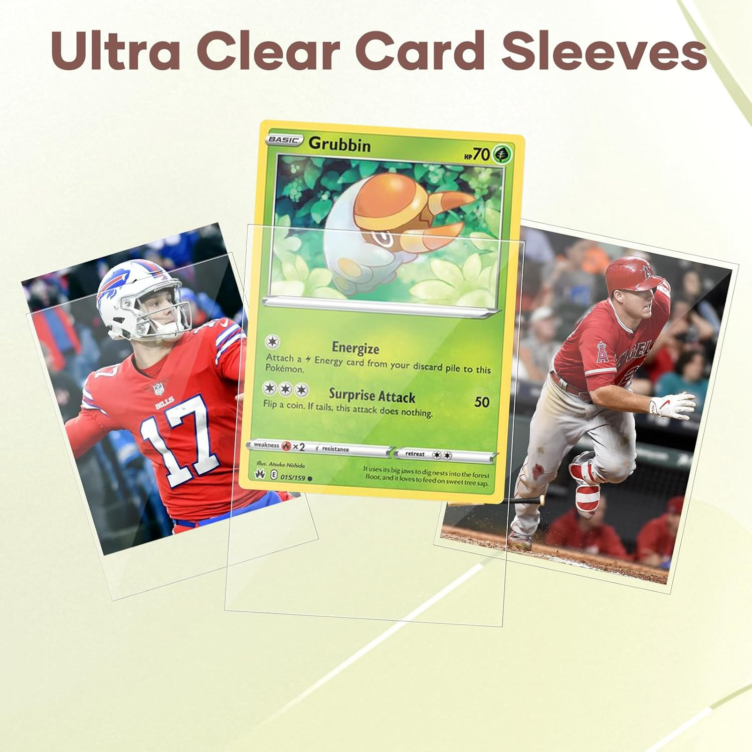 600 Count Card Sleeves, Clear Soft Trading Card Sleeves, Polypropylene (PP), Fit