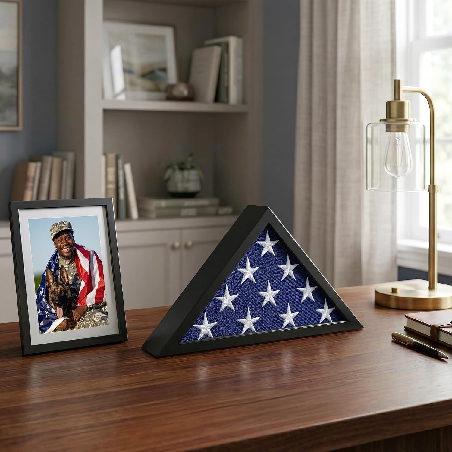 Timeless Black Flag Display Case for 3×5′ Ceremonial Flags – Gift for Veterans