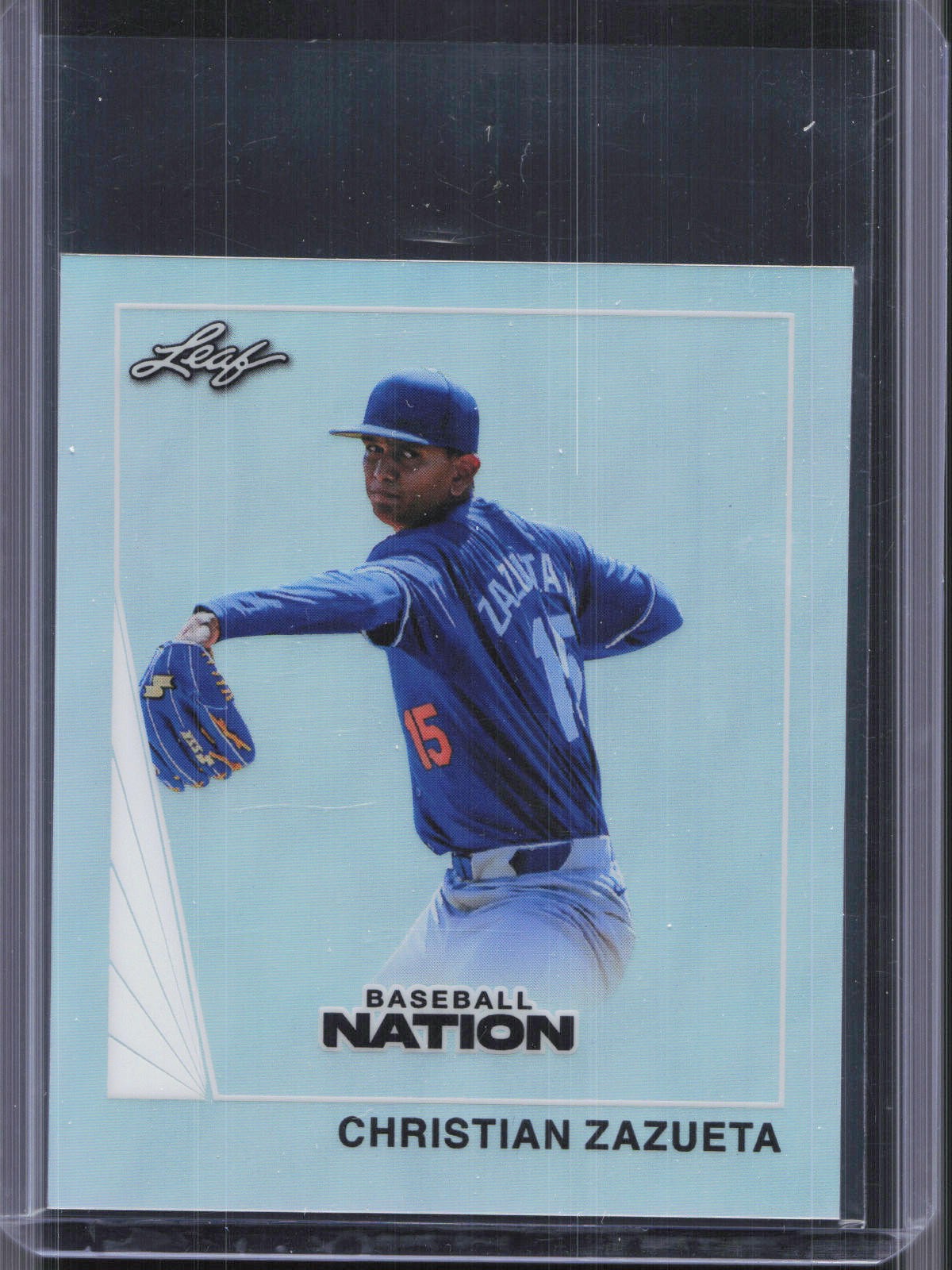 2026 Leaf Baseball Nation #90B-17 Christian Zazueta Retro Prismatic #/75